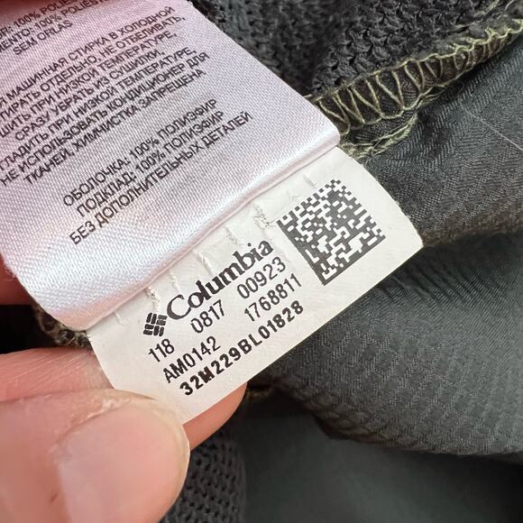 Columbia Jacket Mens Medium Quarter Snap Lightweight Gren Coat - Picture 6 of 8